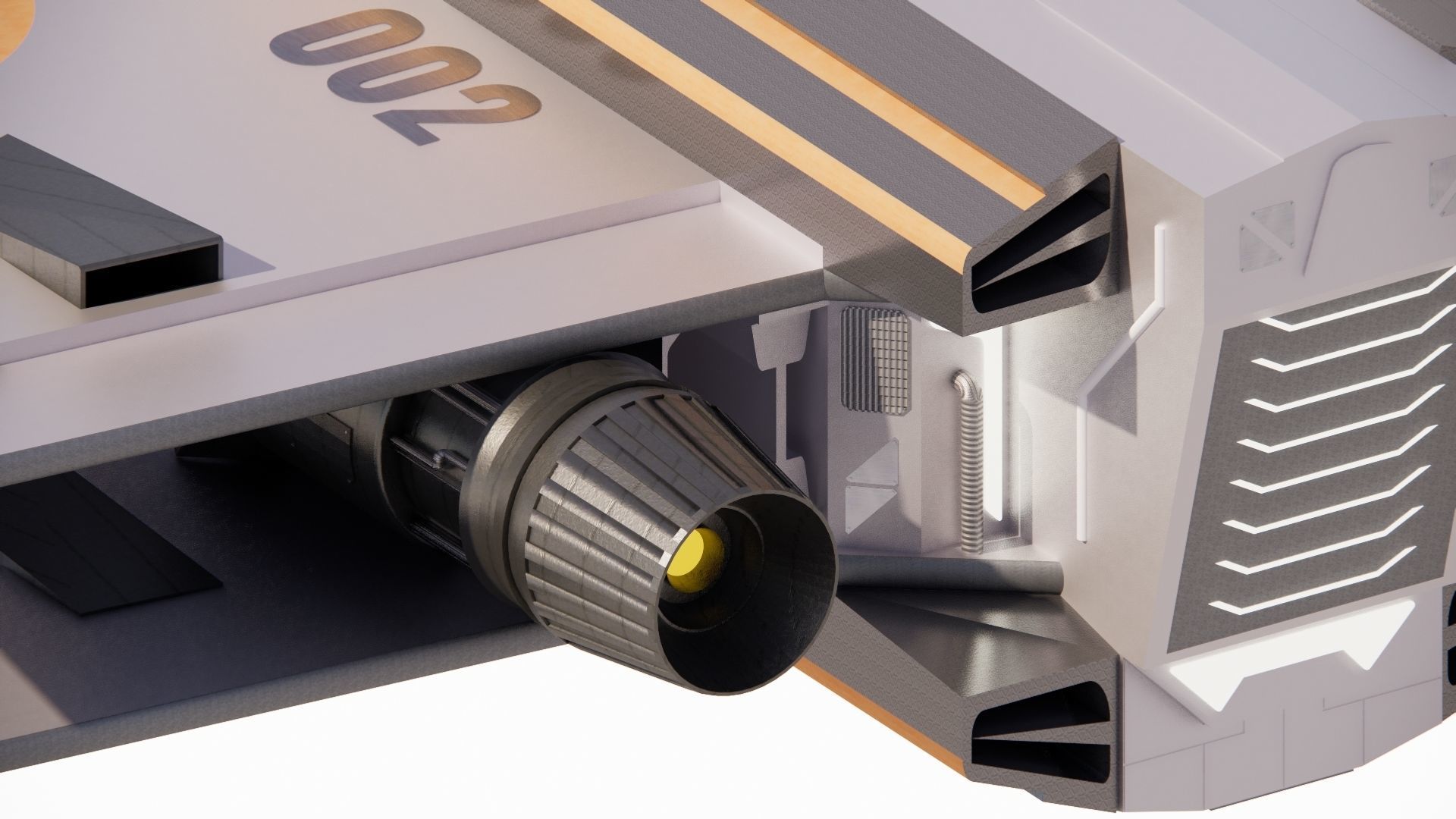 Sci-fi Neo Spacecraft 002 3D model_7