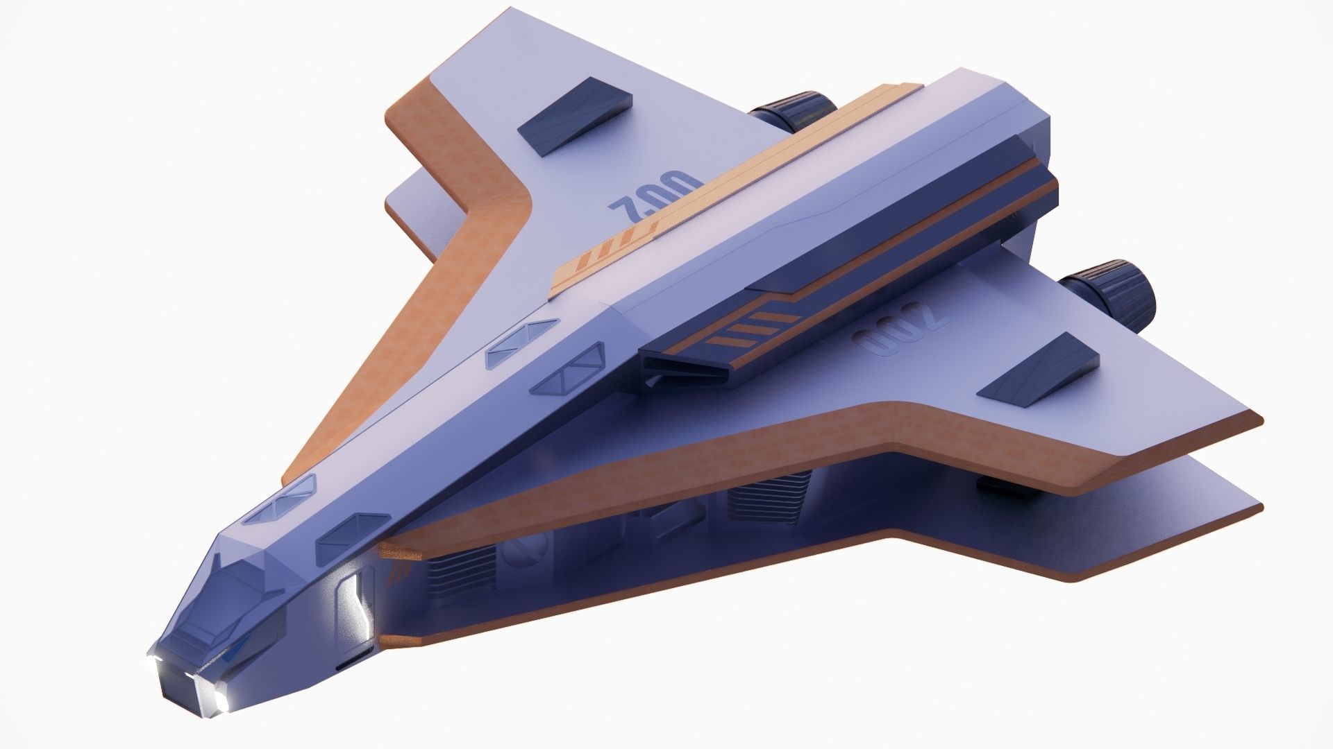 Sci-fi Neo Spacecraft 002 3D model_5
