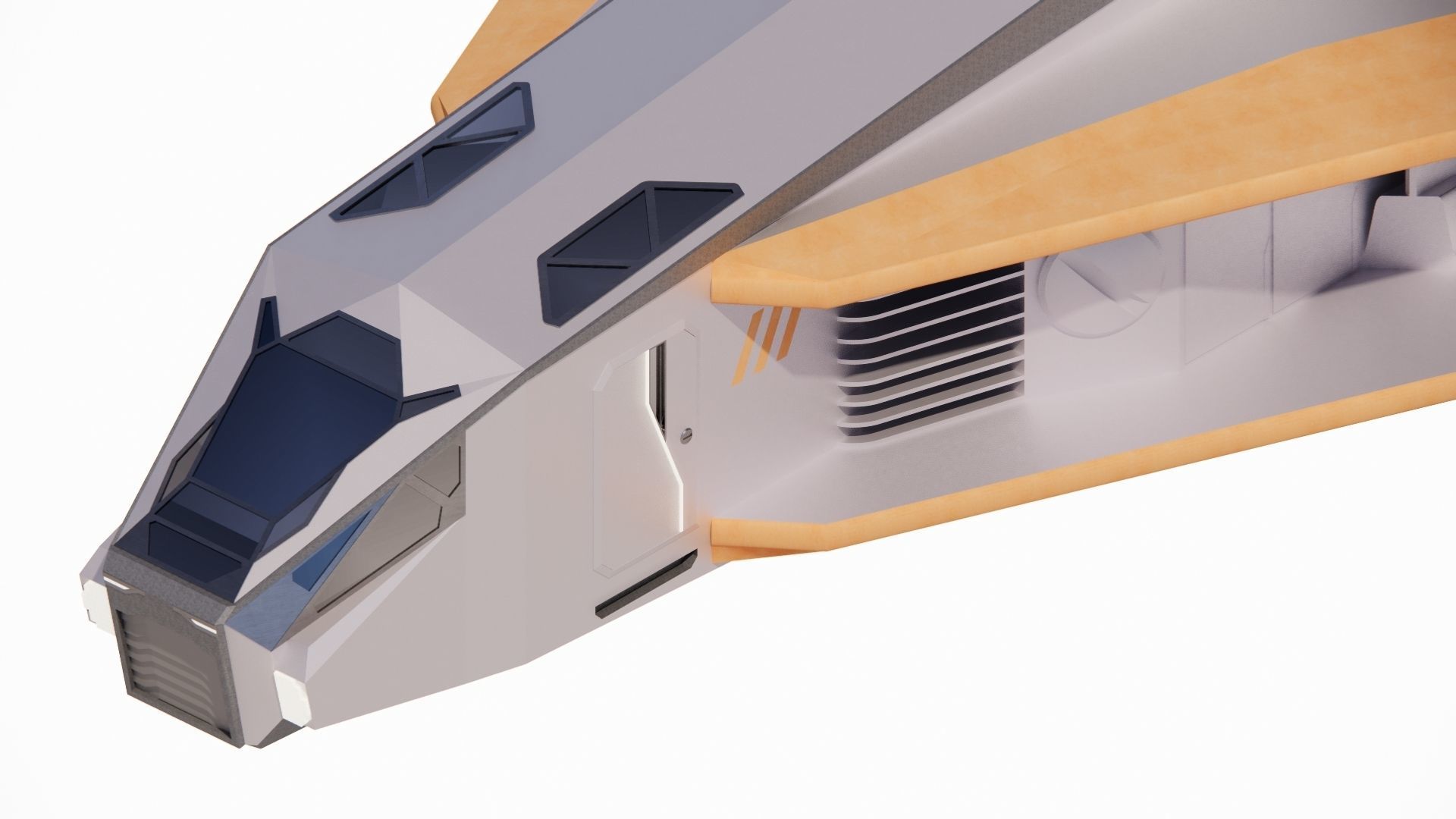 Sci-fi Neo Spacecraft 002 3D model_8