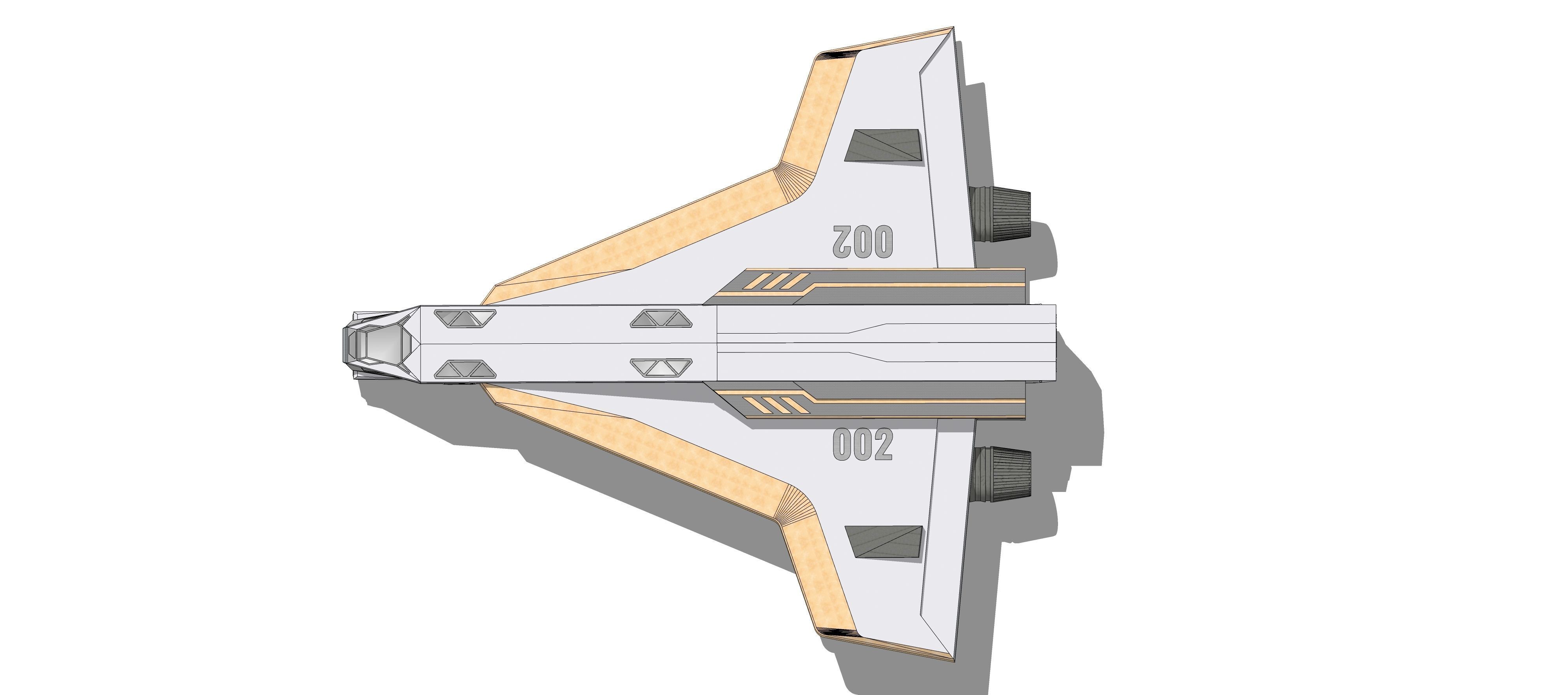 Sci-fi Neo Spacecraft 002 3D model_21