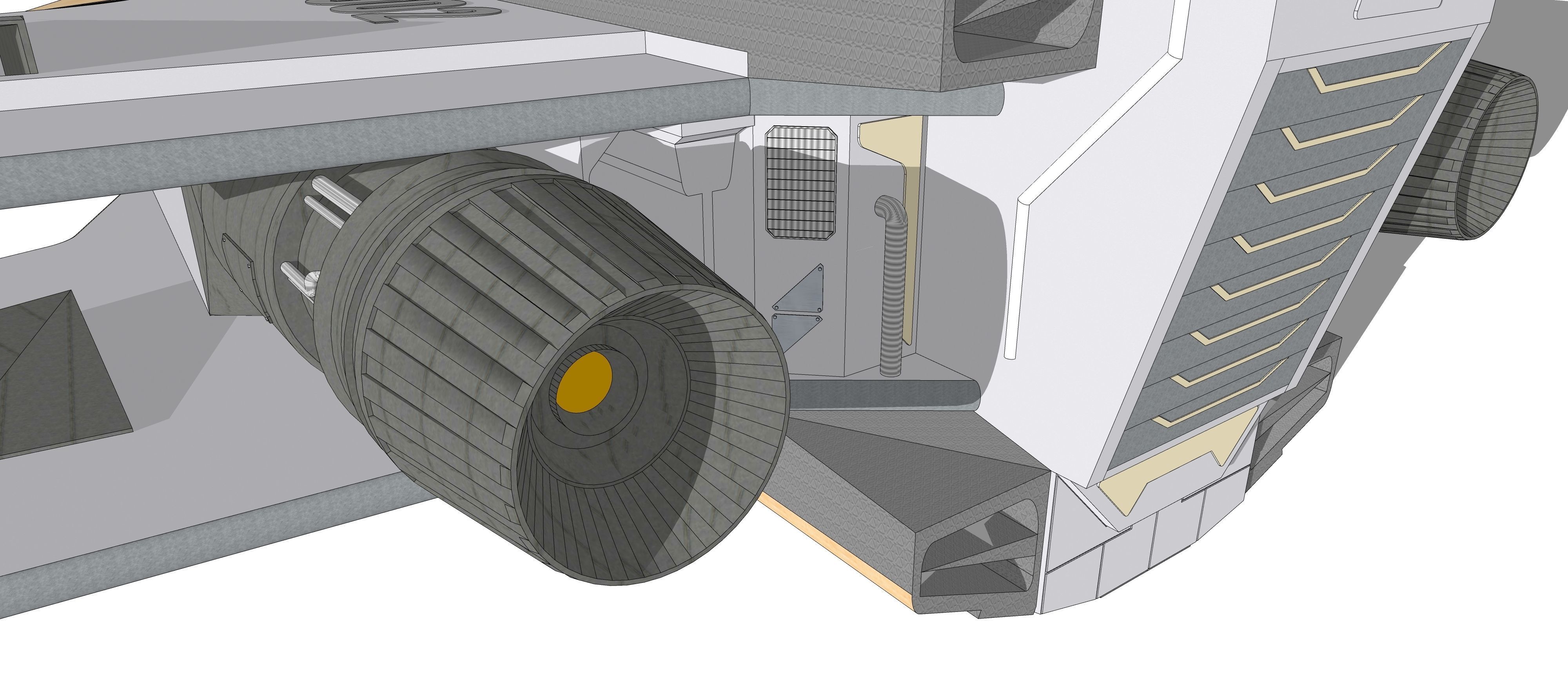 Sci-fi Neo Spacecraft 002 3D model_17