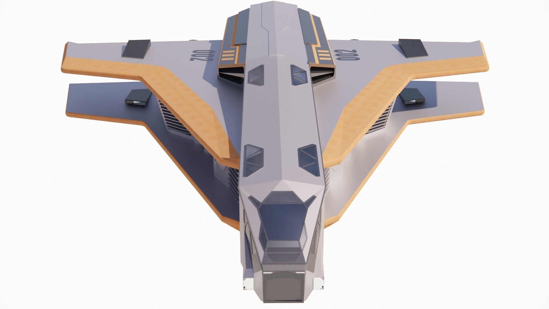 Sci-fi Neo Spacecraft 002 3D model_9