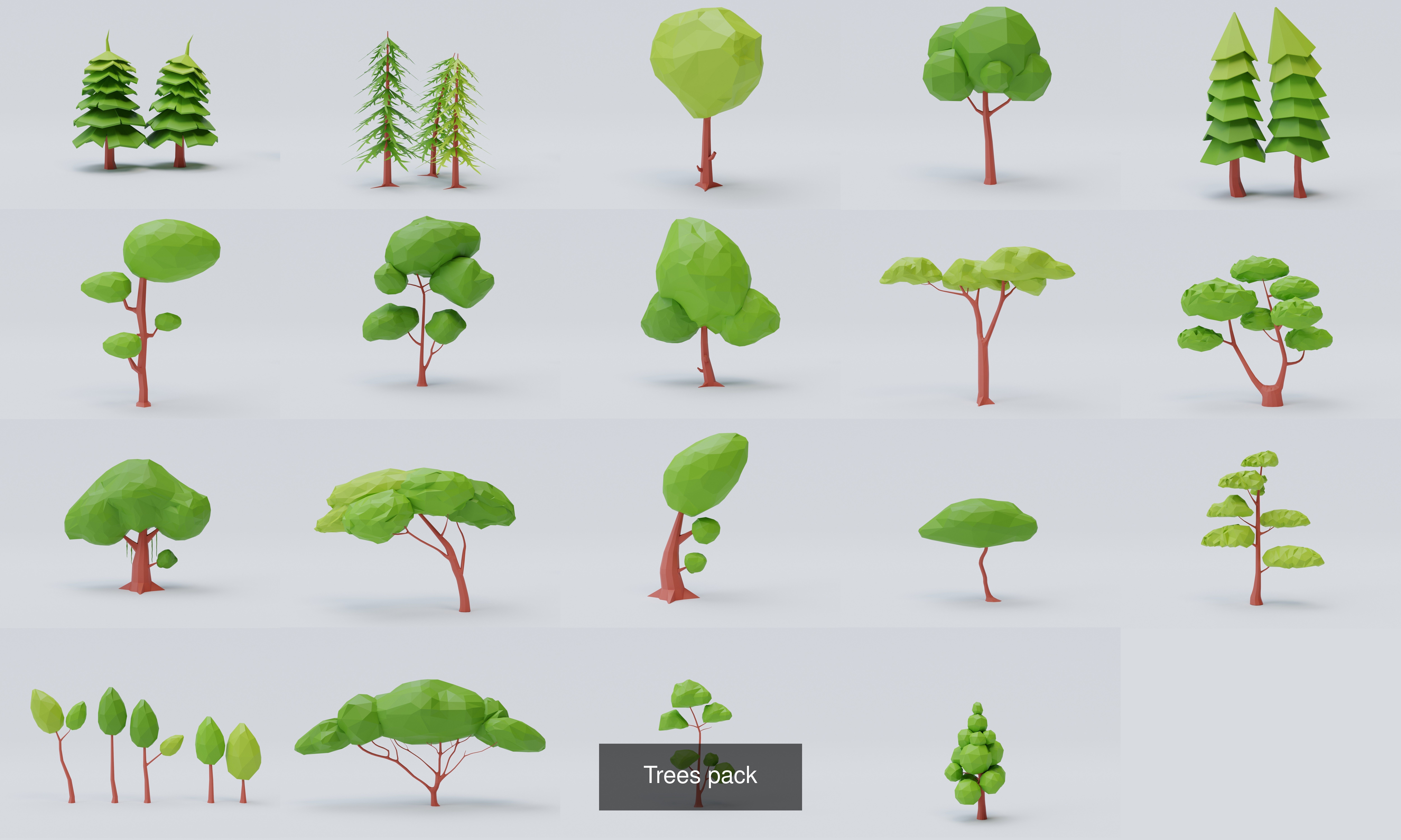 Cartoon Houses and Buildings 3D Model Collection _4