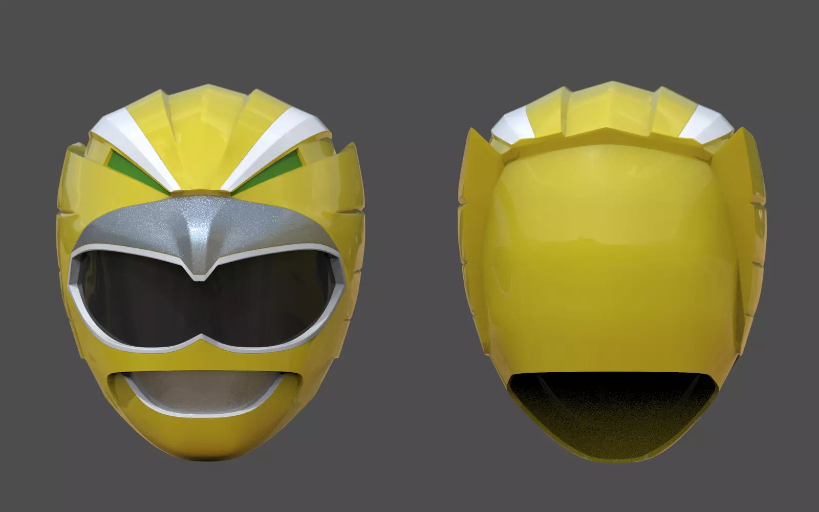 Power Ranger Wild Force-Gao Ranger Yellow Helmet 3D print model