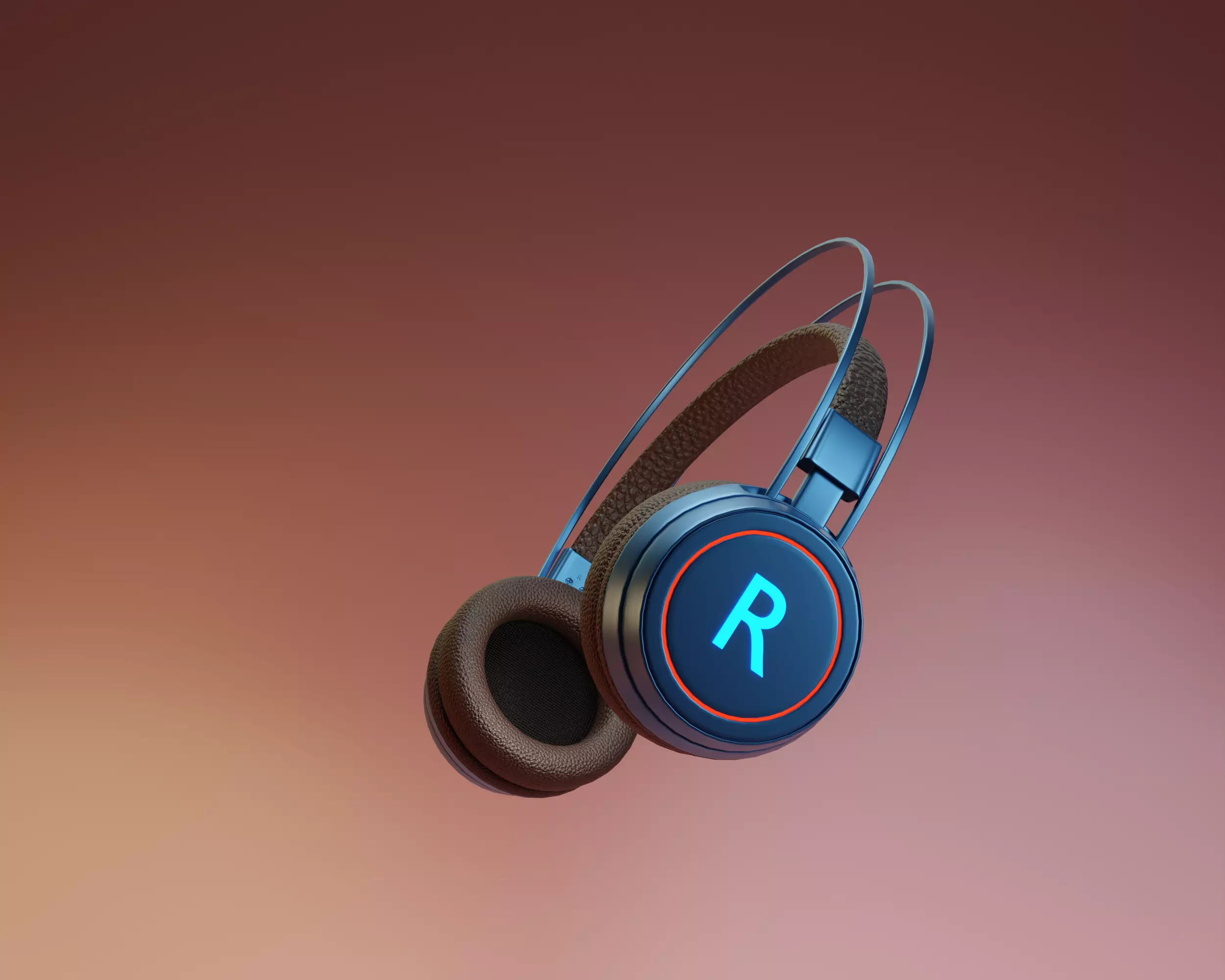 Head Phone low poly Low-poly 3D model