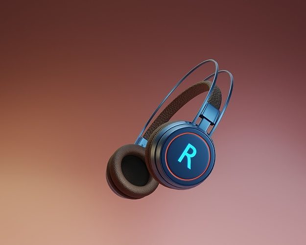 Head Phone low poly Low-poly 3D model