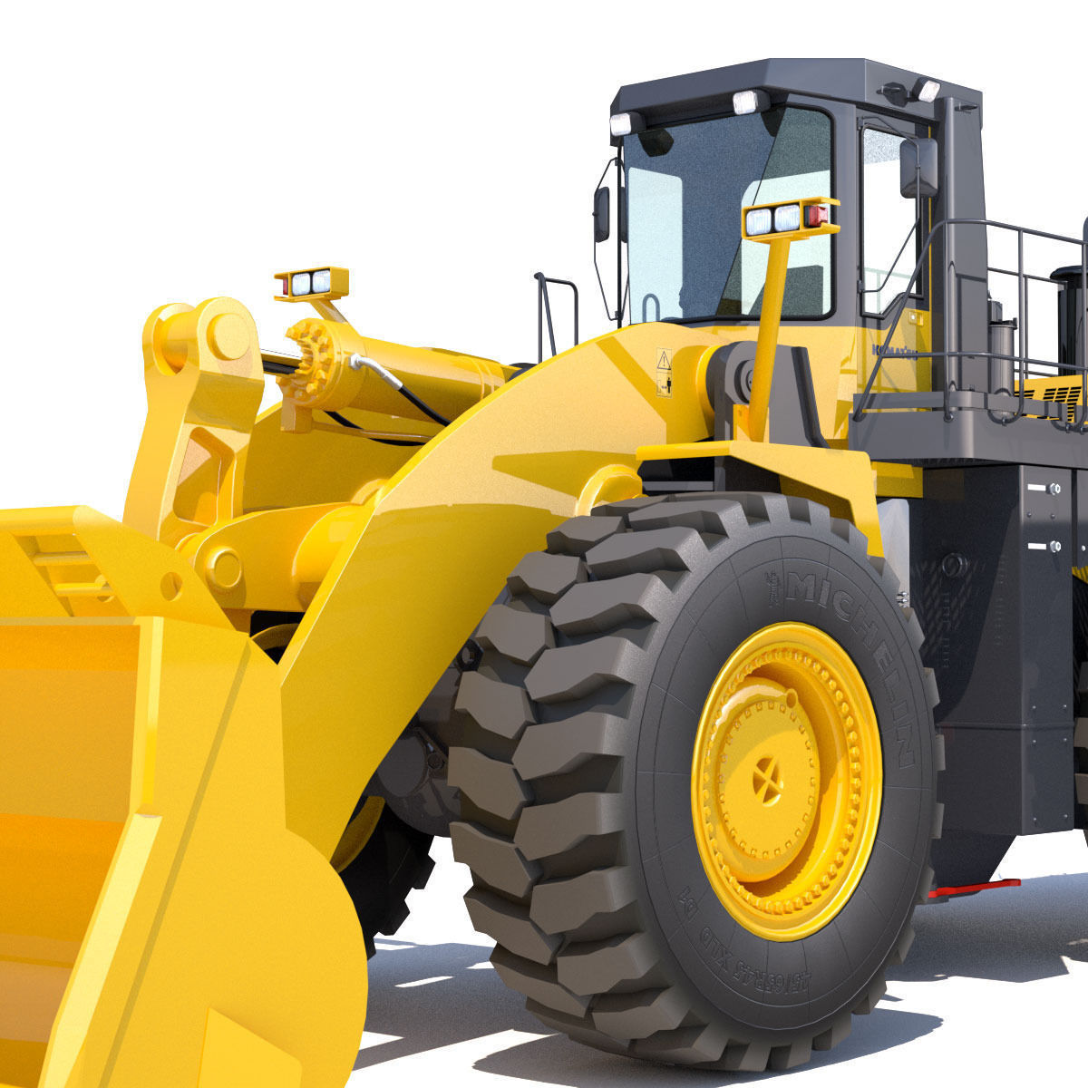 Wheel loader Komatsu  WA900 3D model_9