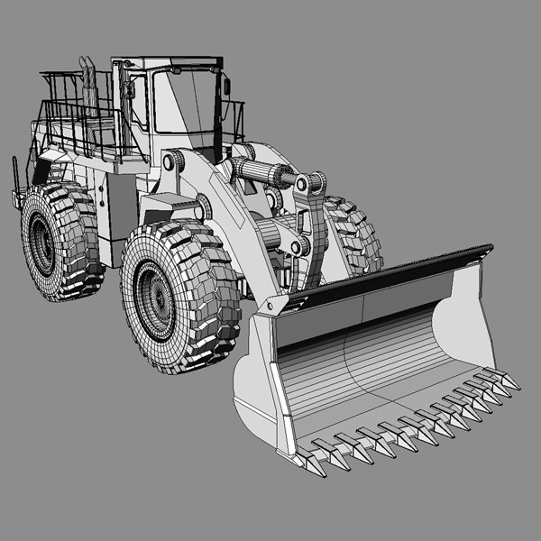 Wheel loader Komatsu  WA900 3D model_5