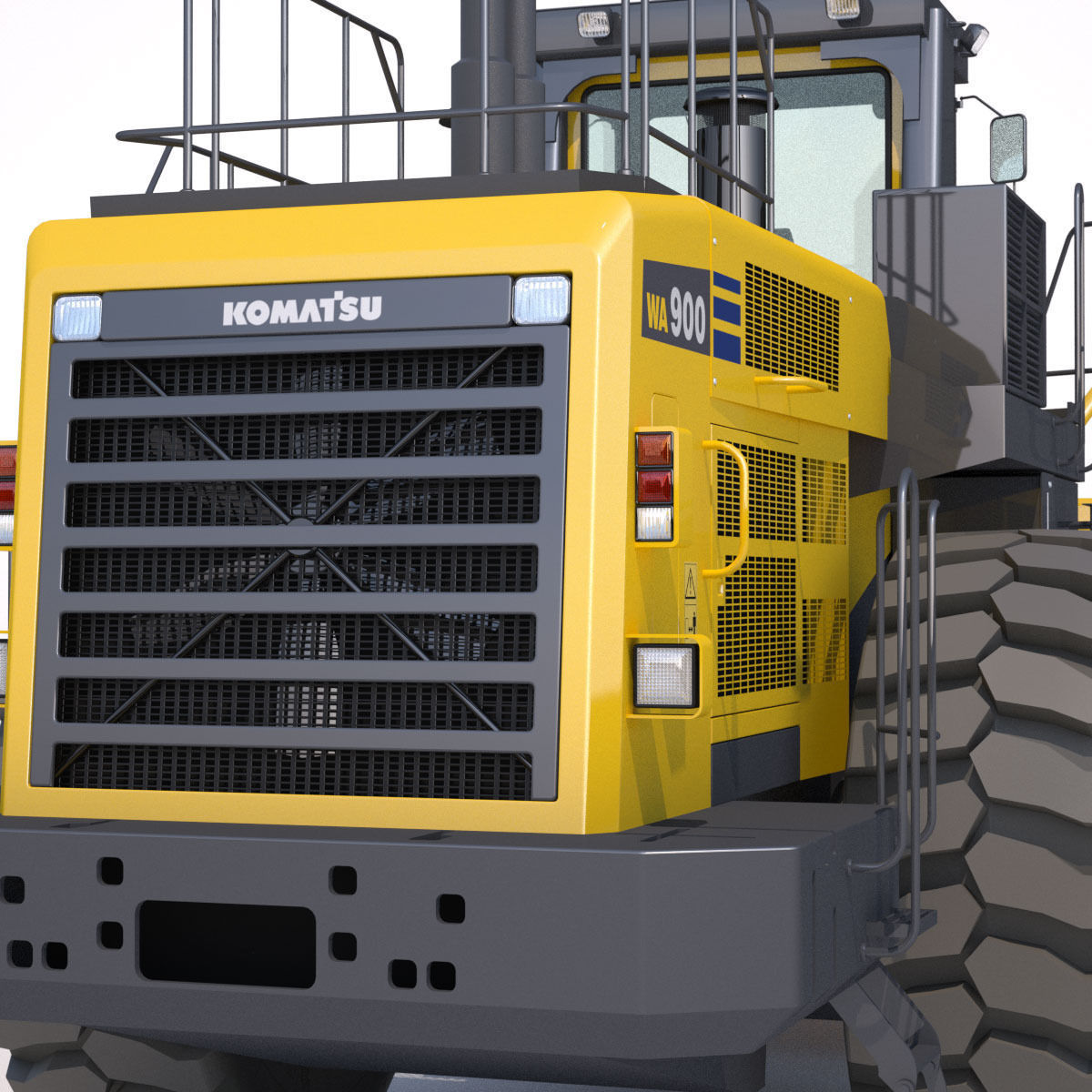 Wheel loader Komatsu  WA900 3D model_14