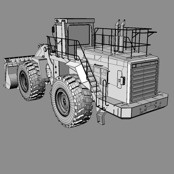 Wheel loader Komatsu  WA900 3D model_6