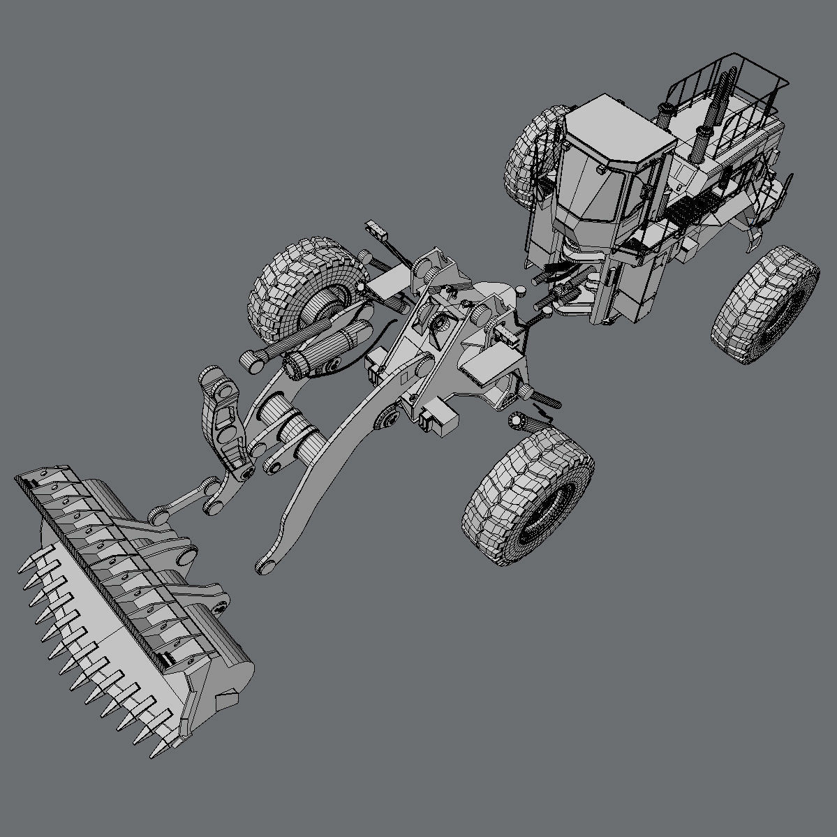 Wheel loader Komatsu  WA900 3D model_7