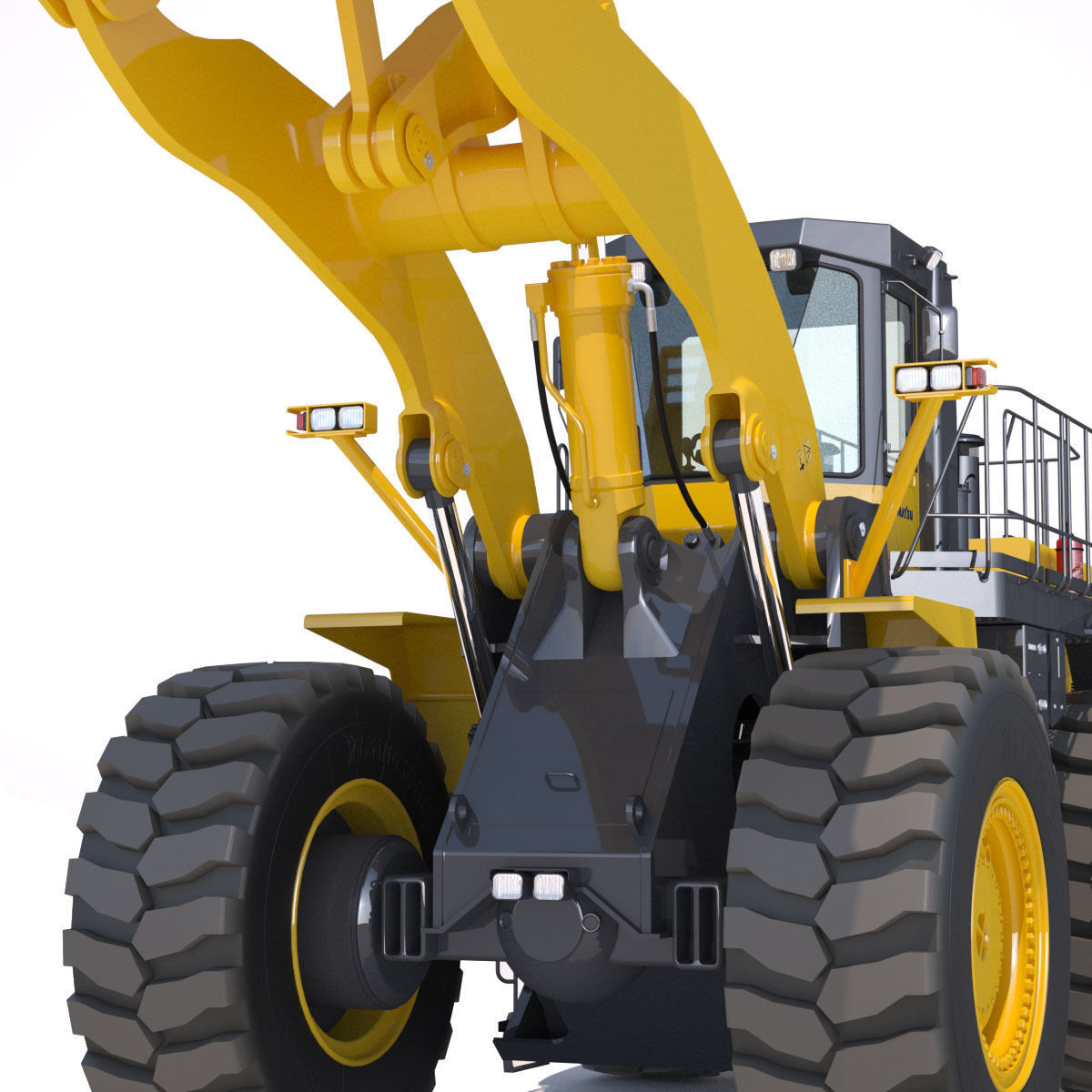 Wheel loader Komatsu  WA900 3D model_12