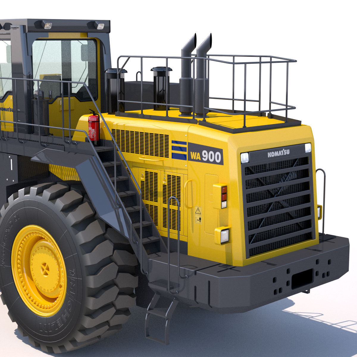 Wheel loader Komatsu  WA900 3D model_13