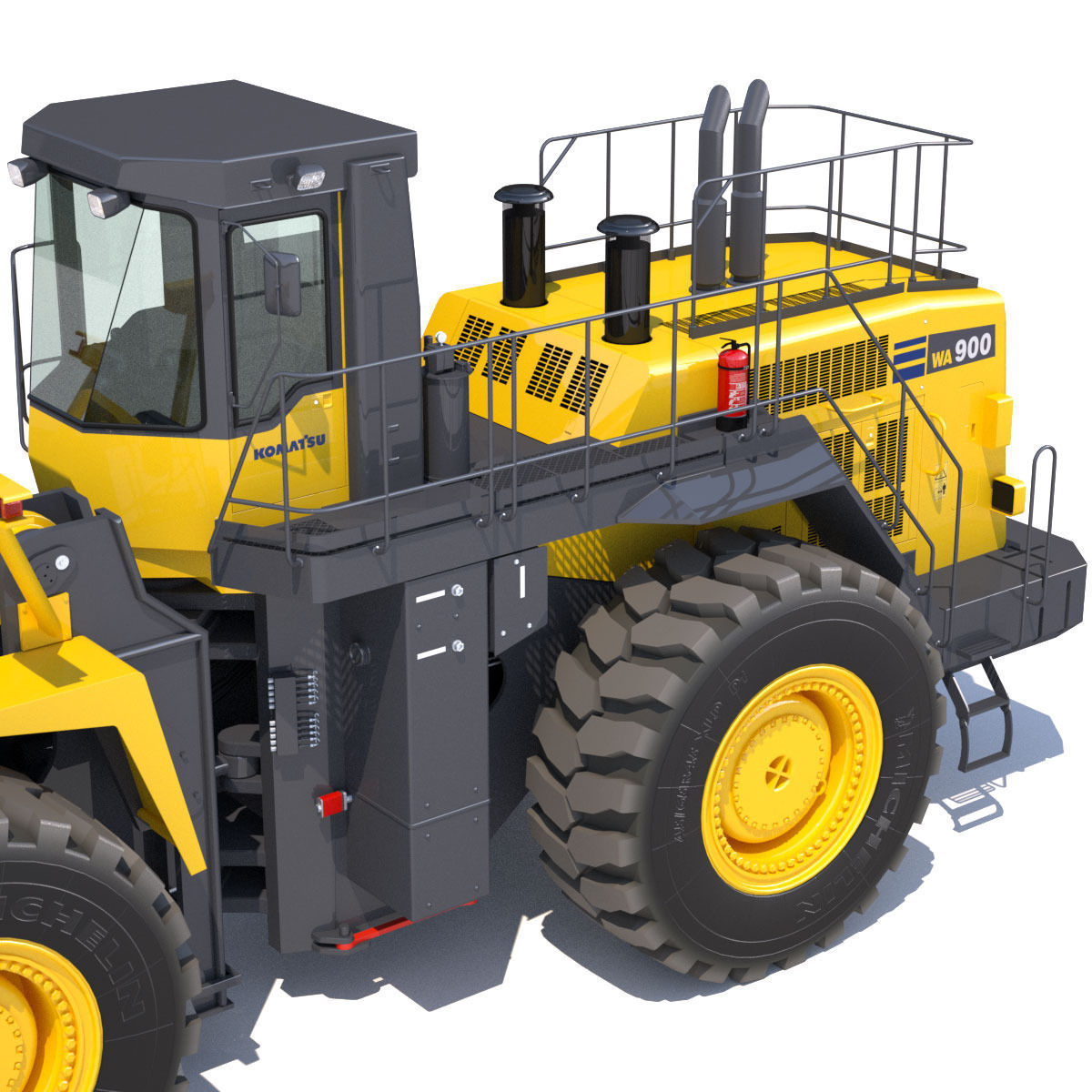Wheel loader Komatsu  WA900 3D model_16