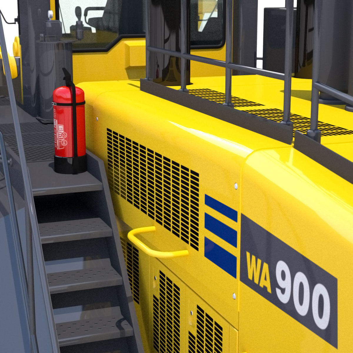 Wheel loader Komatsu  WA900 3D model_17