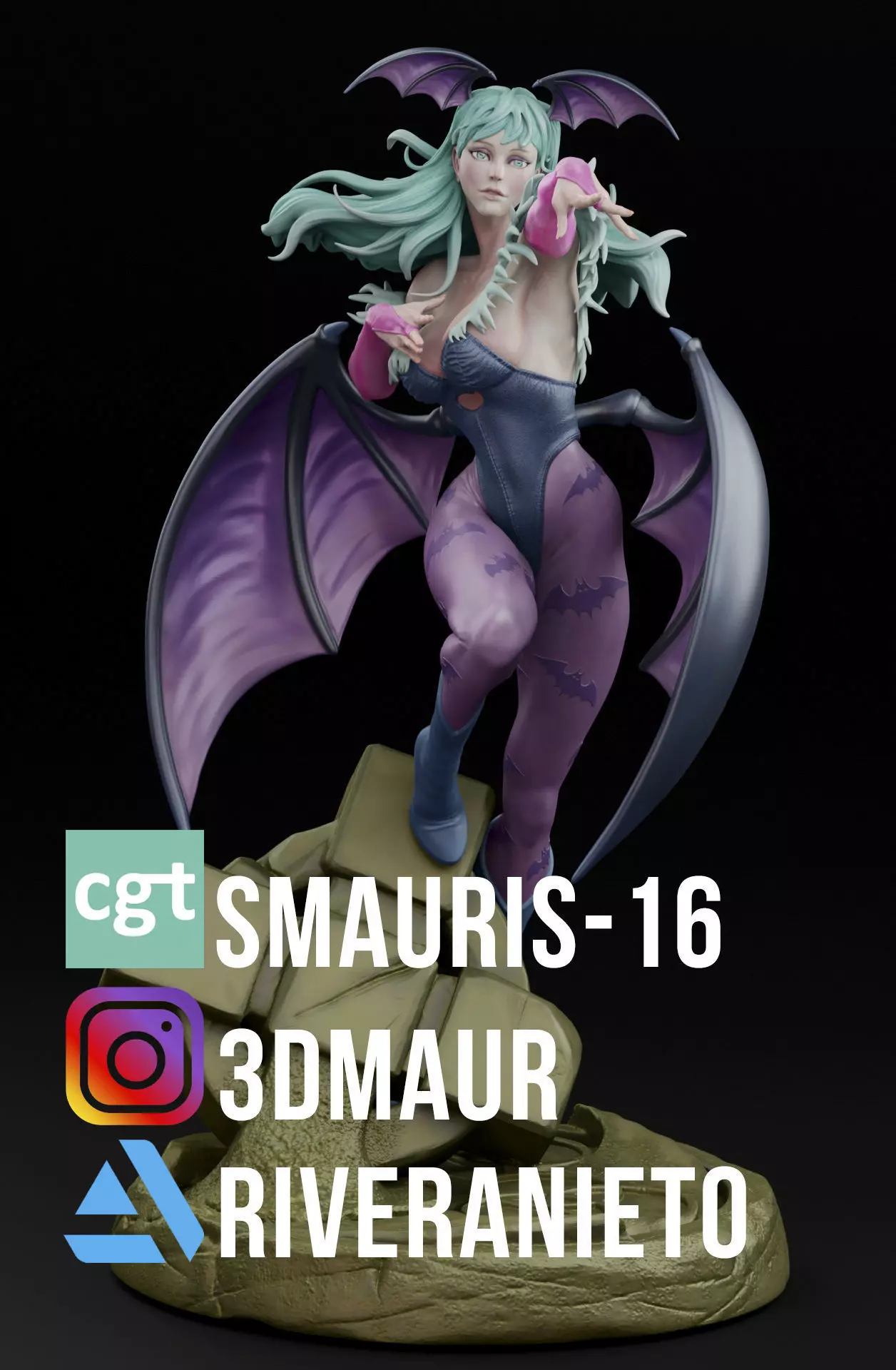 Morrigan Aesland 3D print model_0