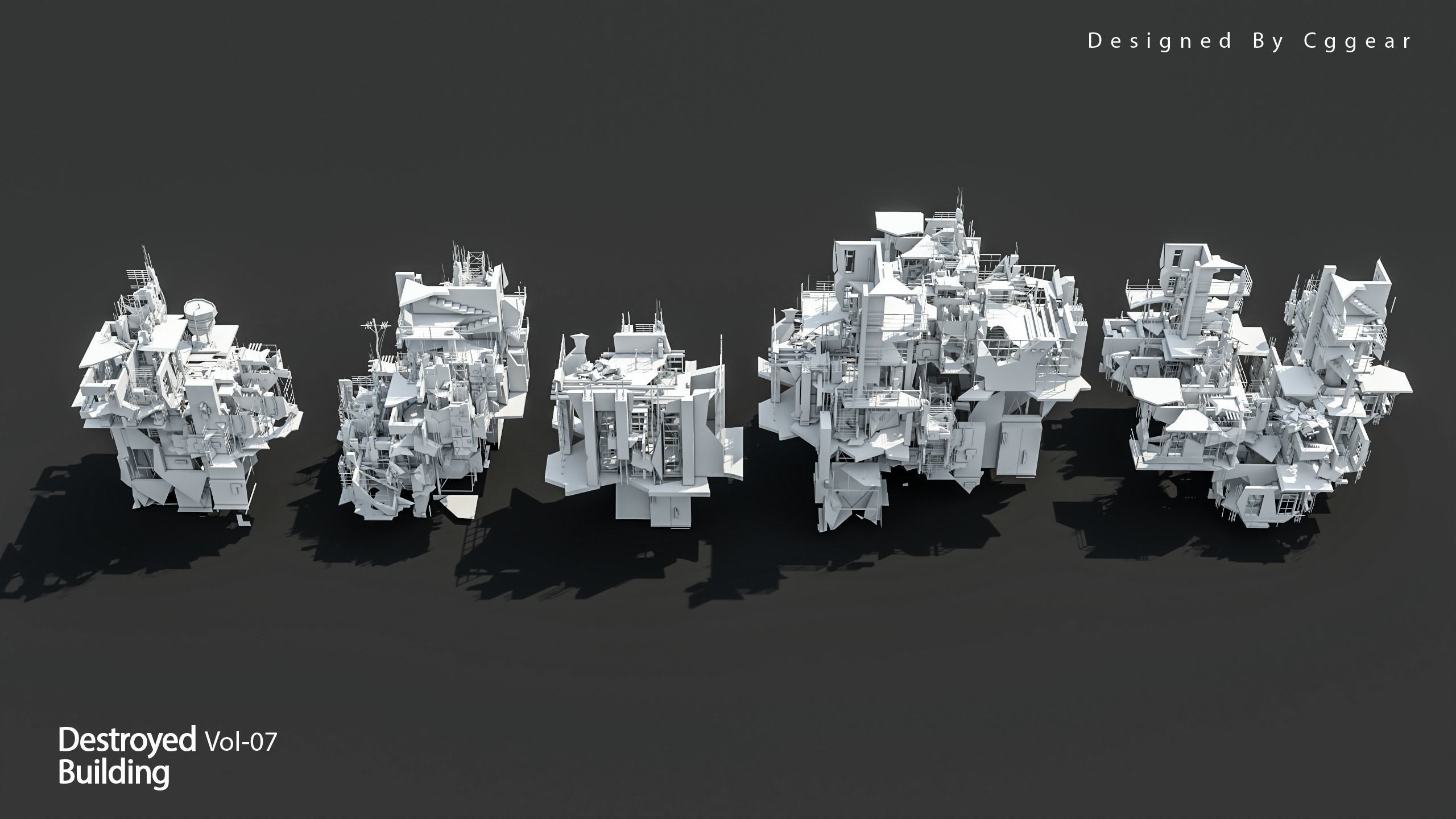 40 Destroyed Building Vol 07 3D model_1