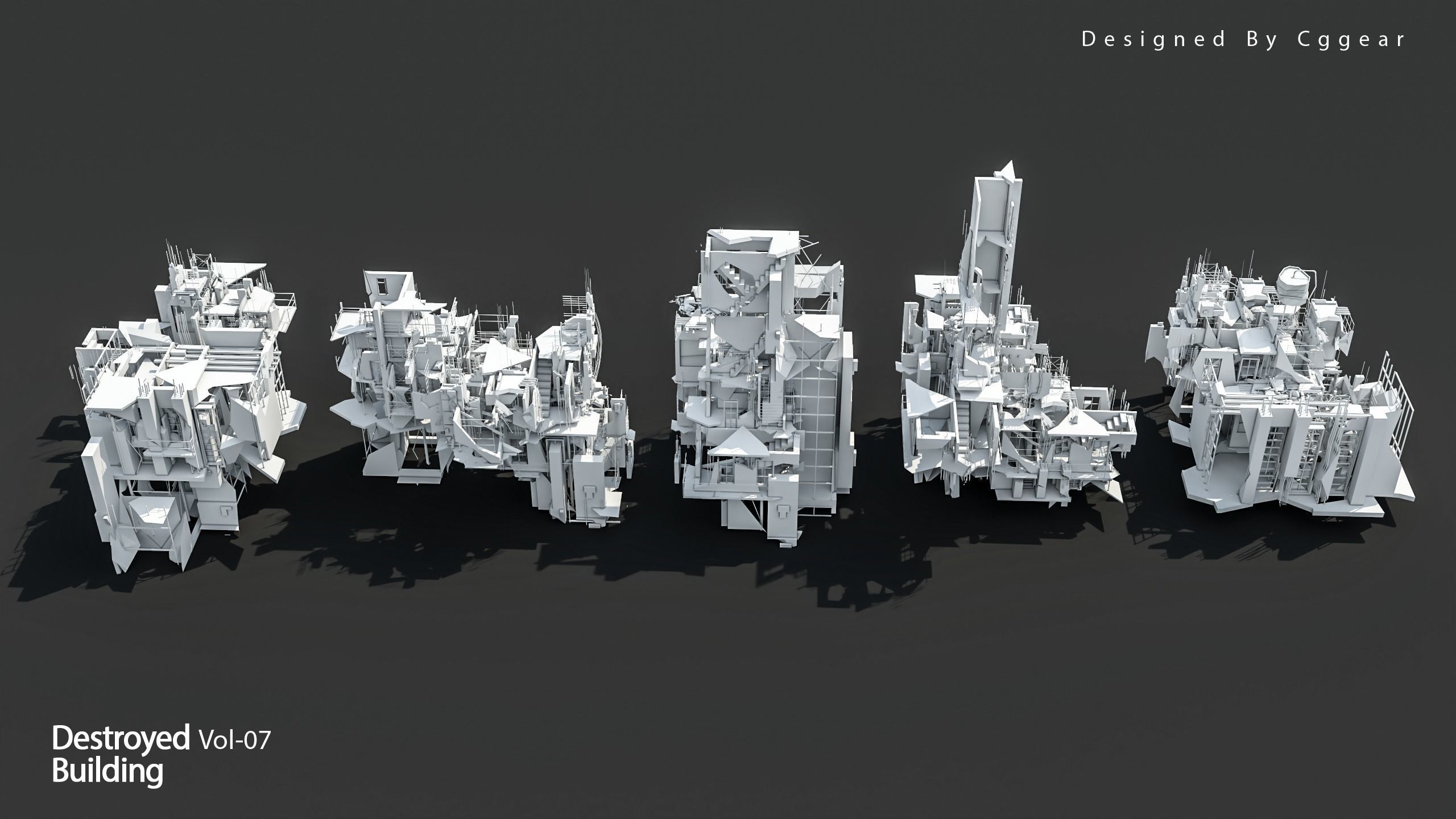 40 Destroyed Building Vol 07 3D model_5