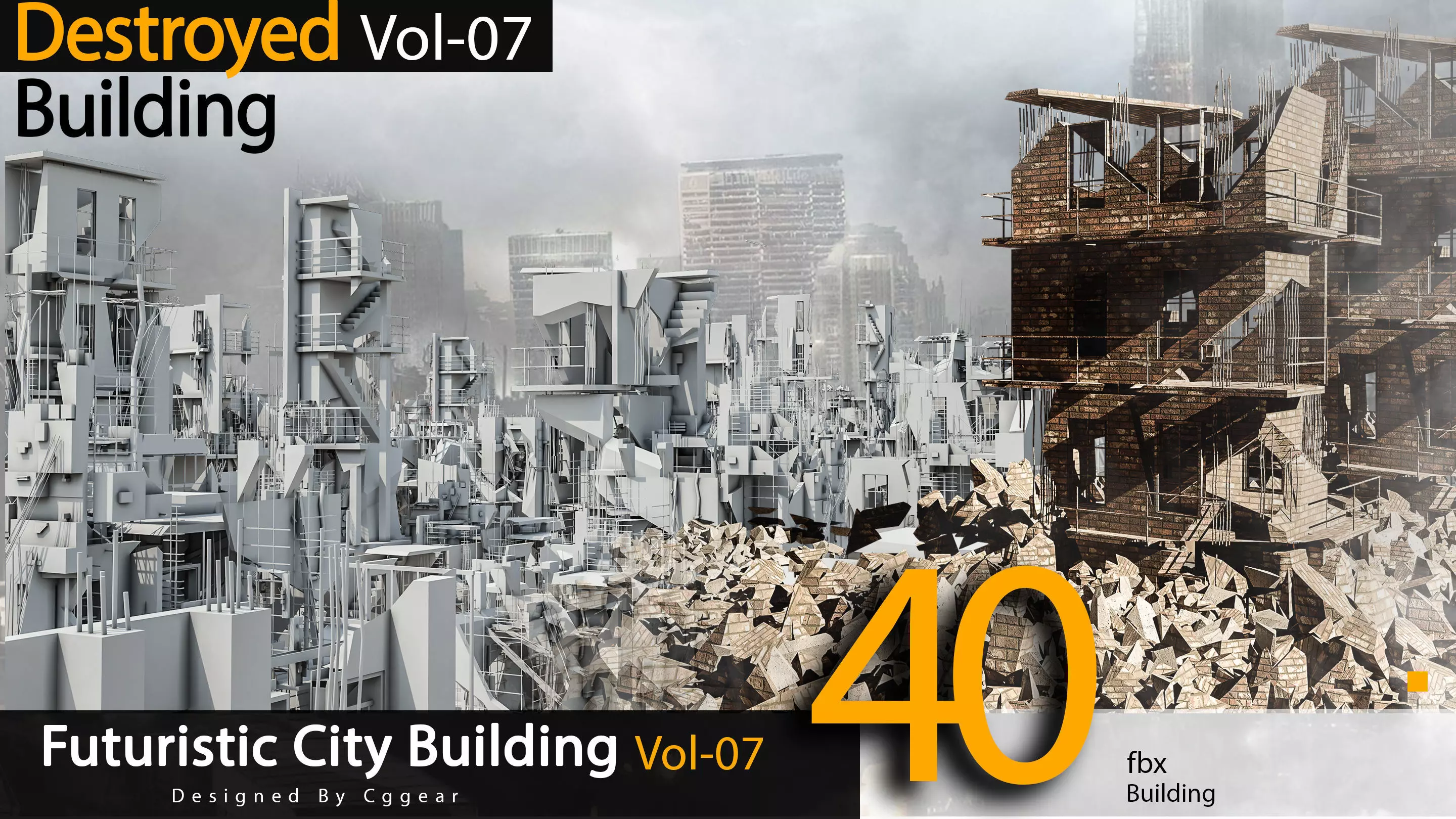 40 Destroyed Building Vol 07 3D model_0