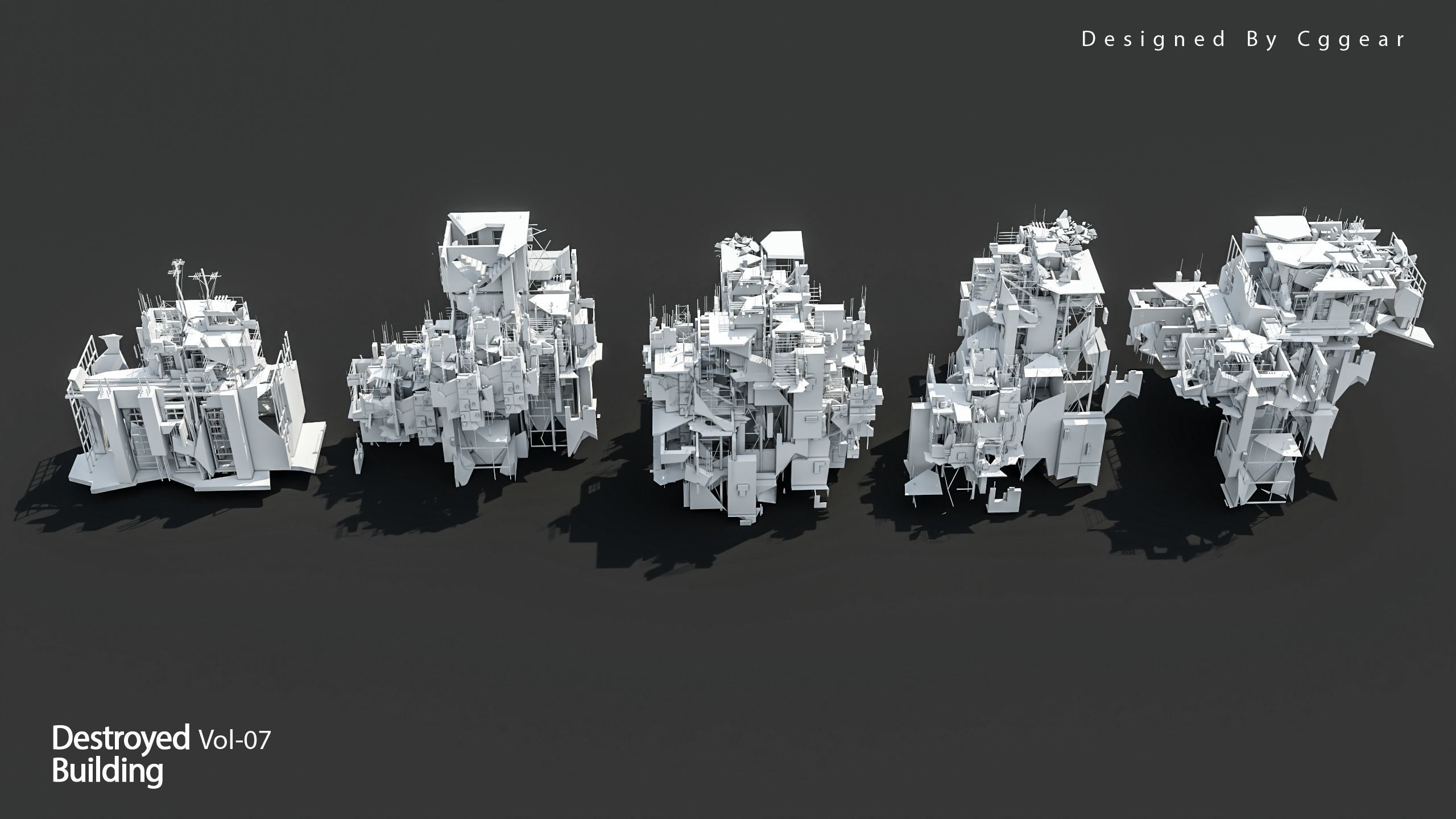 40 Destroyed Building Vol 07 3D model_4