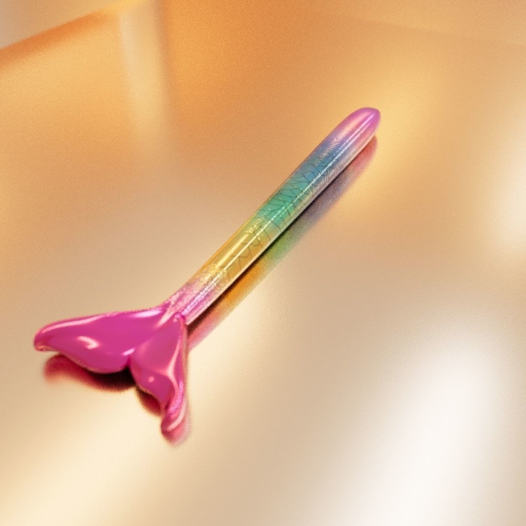 Fish Pen Glittery Low-poly 3D model_1