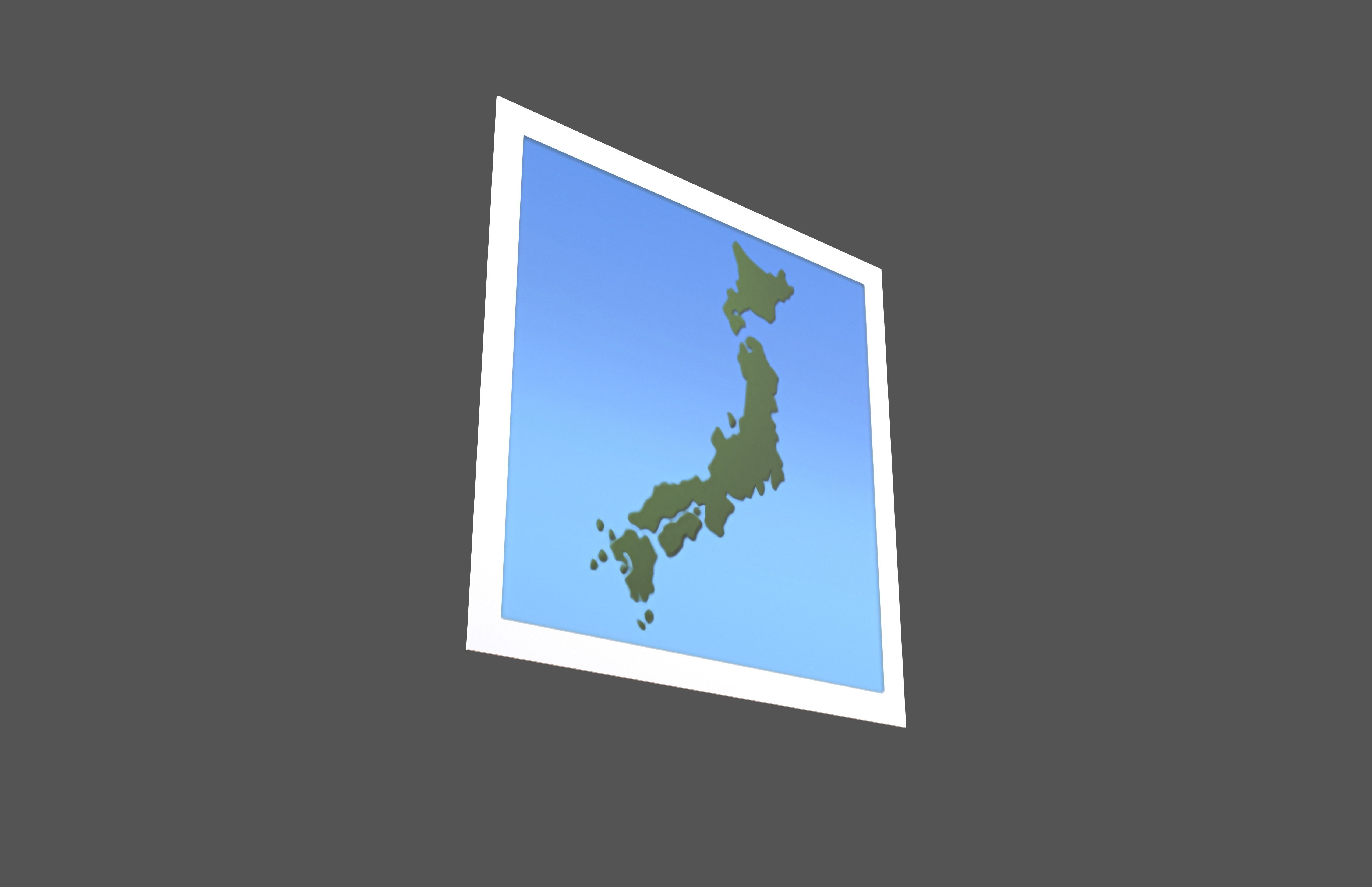 3D model Map of Japan Emoji V1 001 VR /