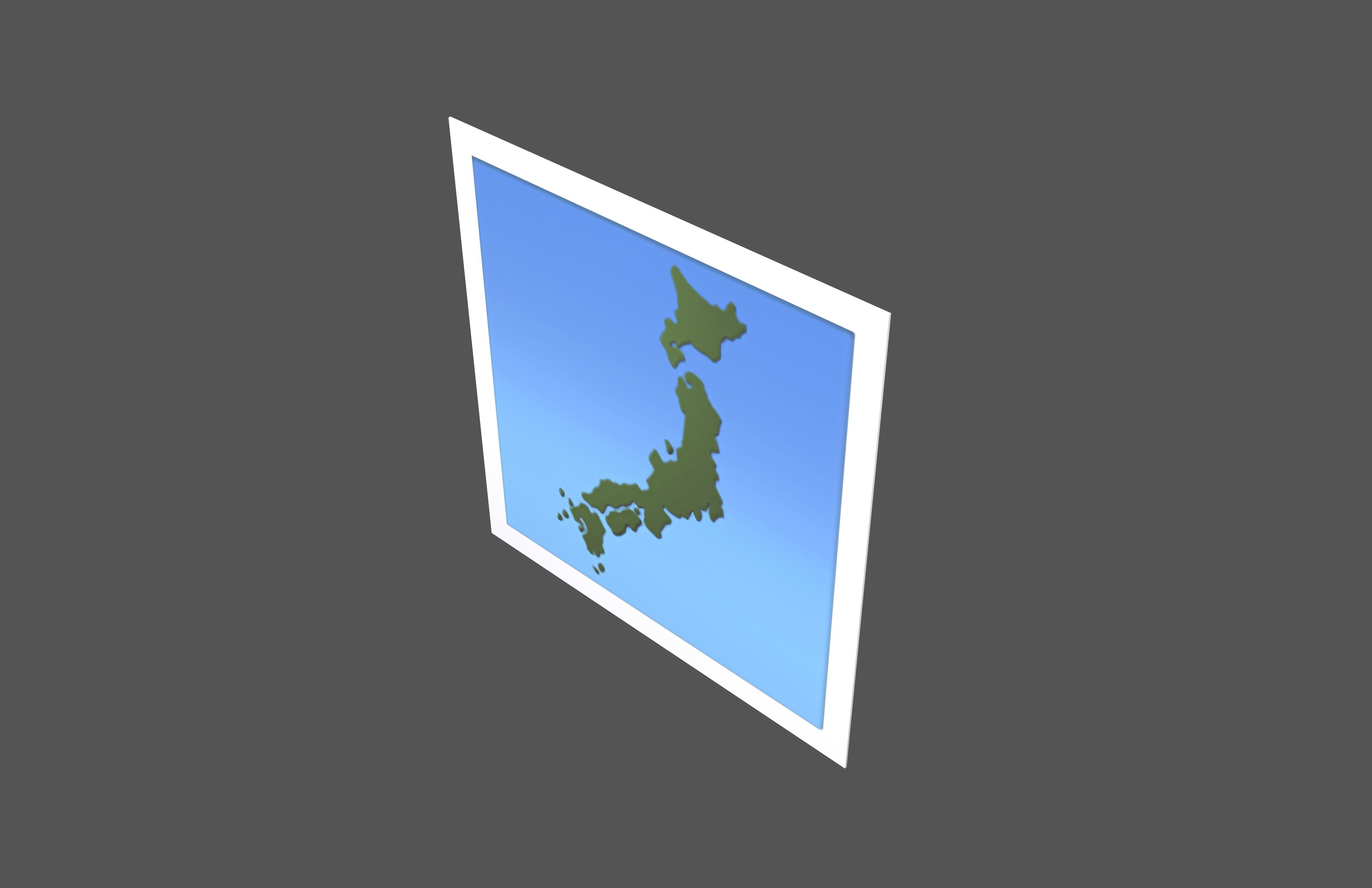 3D model Map of Japan Emoji V1 001 VR /