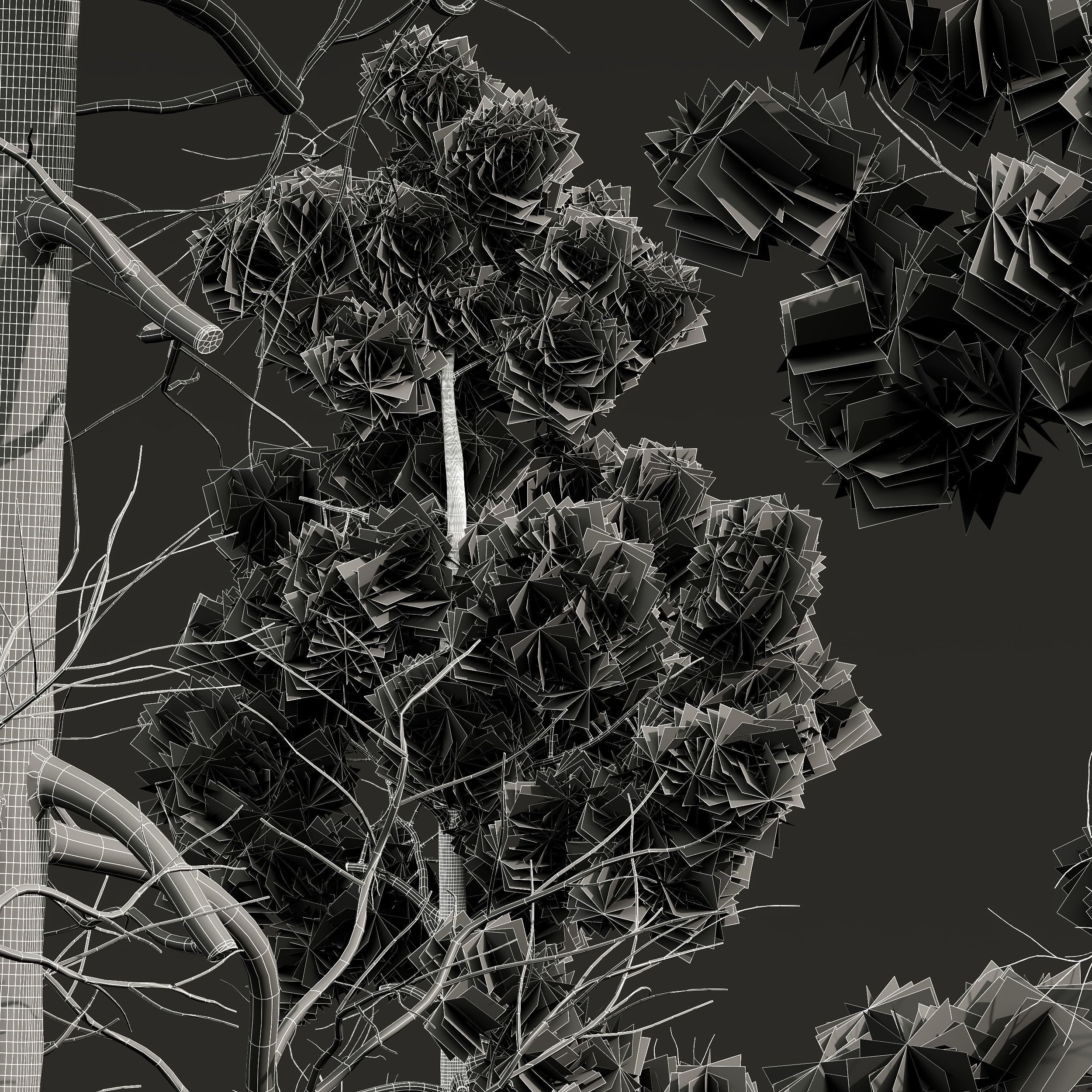 New Plant High detail Pinus Echinata Palustris 4Trees 3D model_7