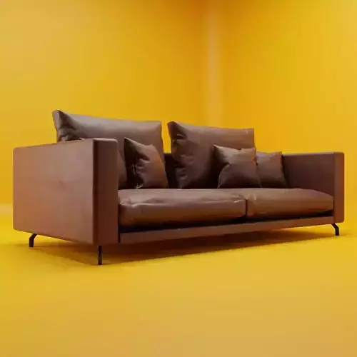 Brown Leather Sofa