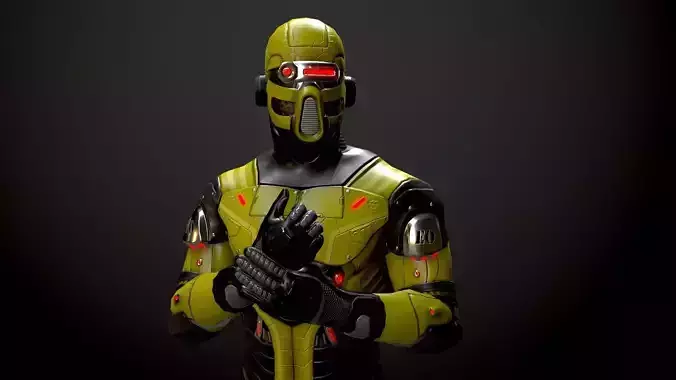 Sci-fi character 1 Low-poly 3D model