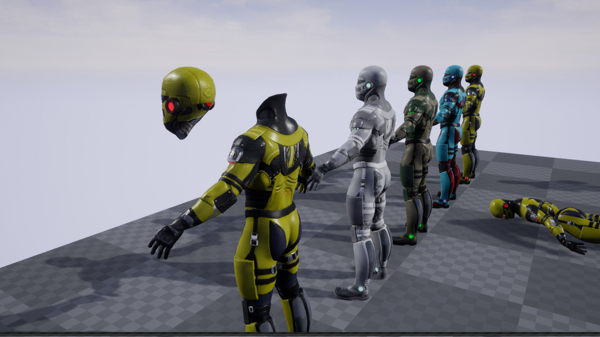 Sci-fi character 1 Low-poly 3D model_23