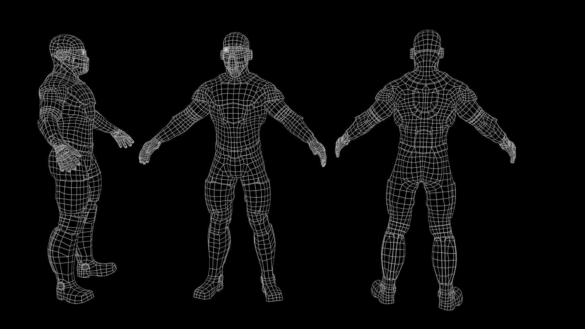 Sci-fi character 1 Low-poly 3D model_14
