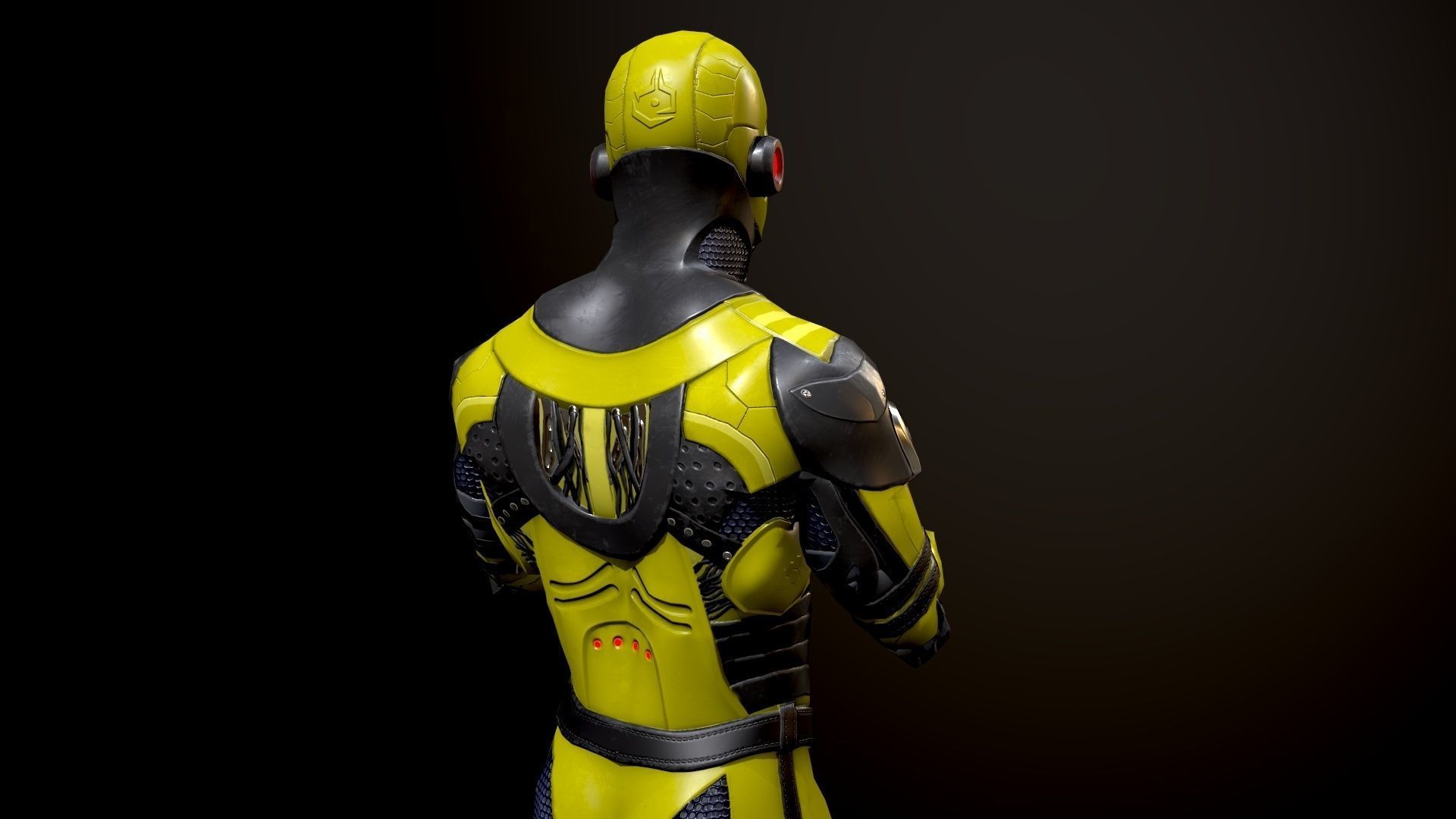 Sci-fi character 1 Low-poly 3D model_16