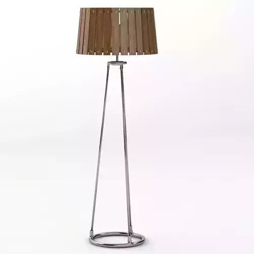 Acacia Wood Shade Floor Lamp