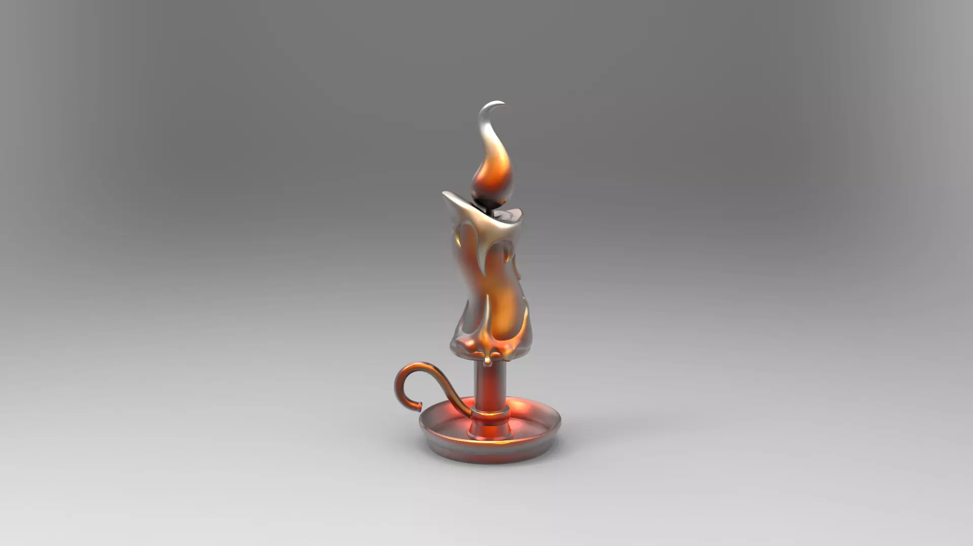 Candle and holder Free 3D print model