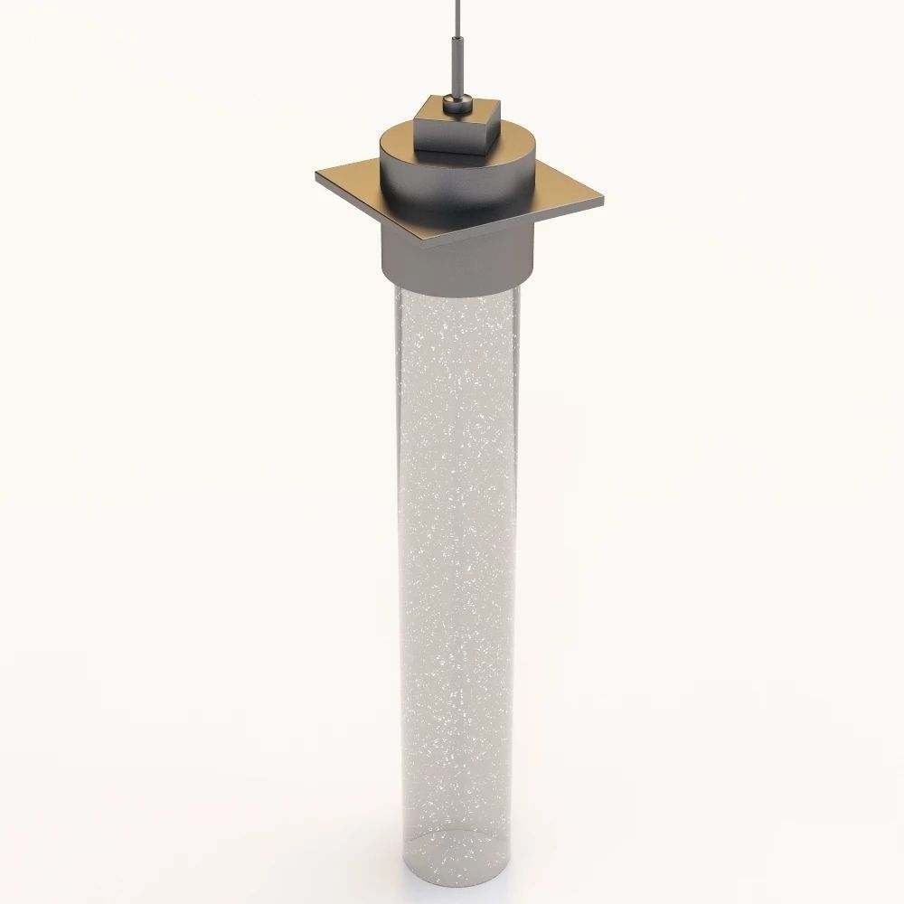 Airis Medium Vintage Platinum Pendant Light 3D model_4