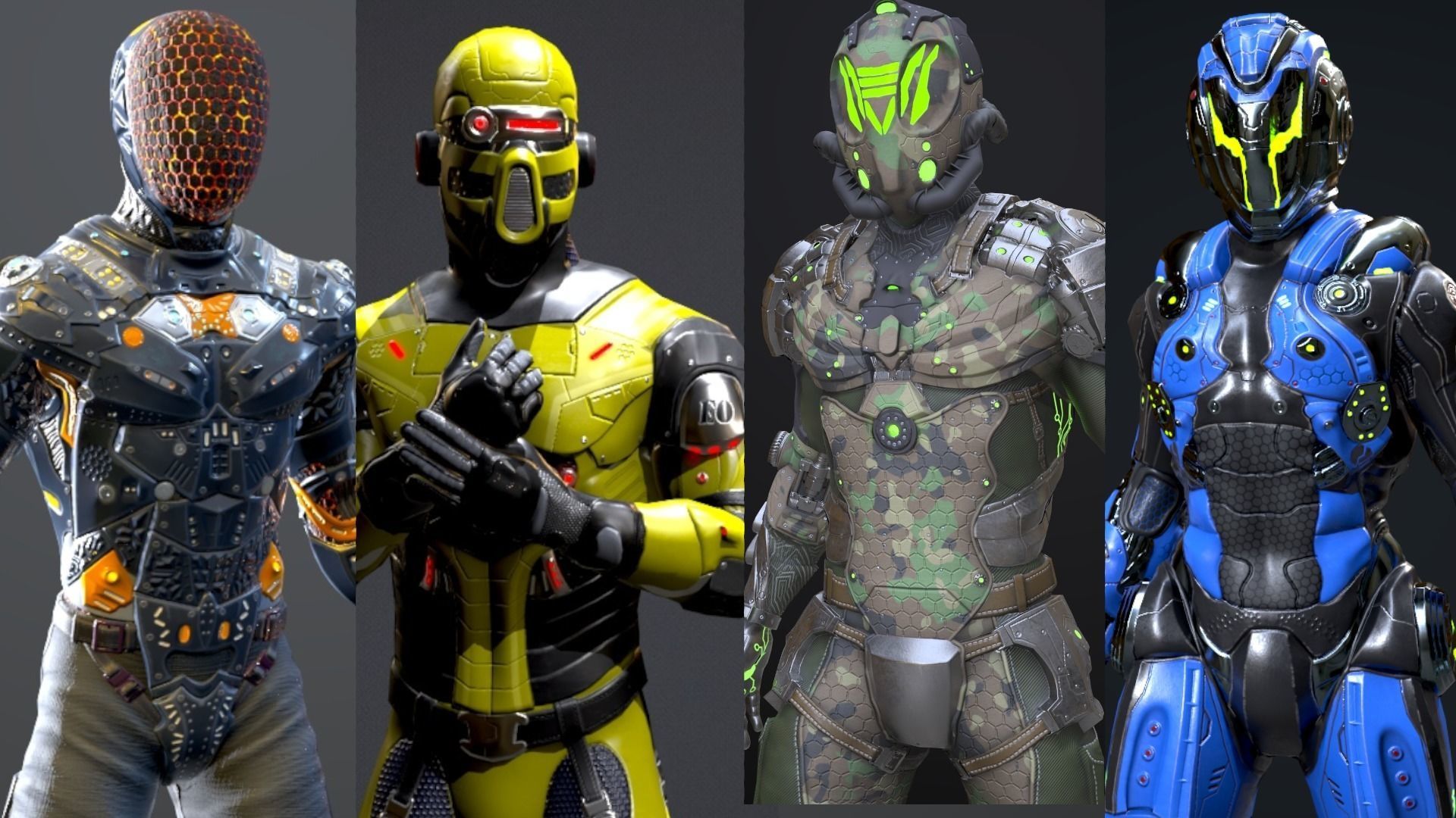 Sci-fi characters pack 3D Model Collection_13