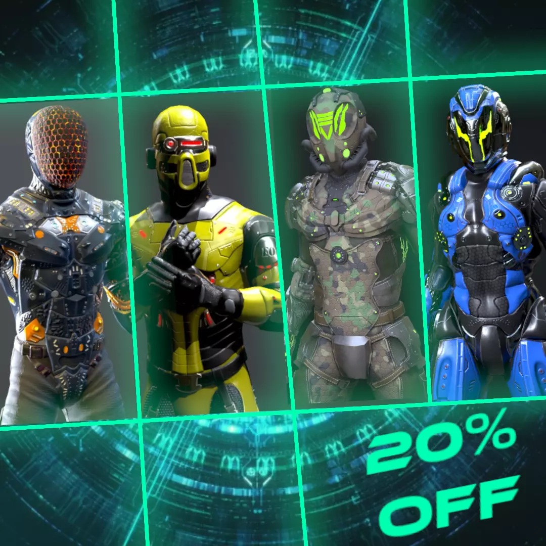 Sci-fi characters pack 3D Model Collection_0
