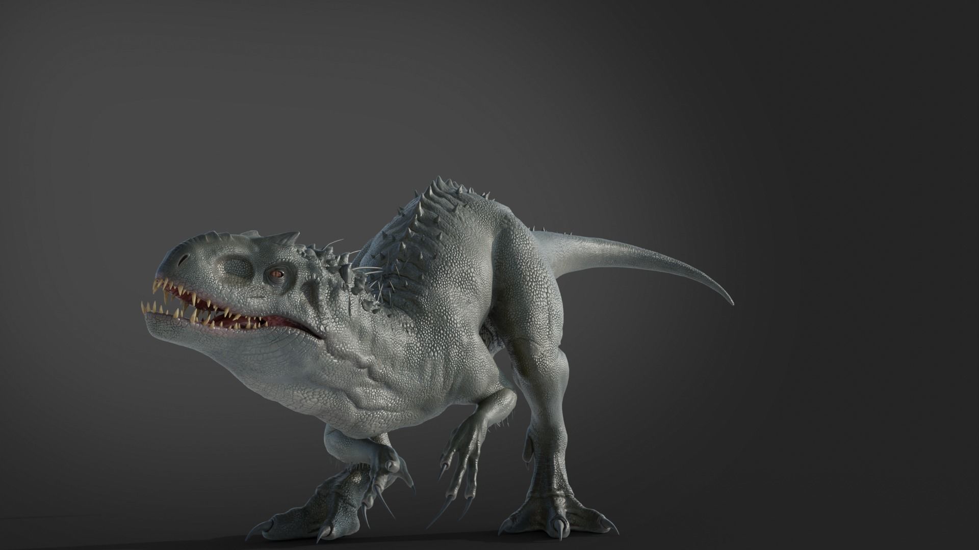 Jurassic World Park Indominus Rex Blender  Low-poly 3D model_10
