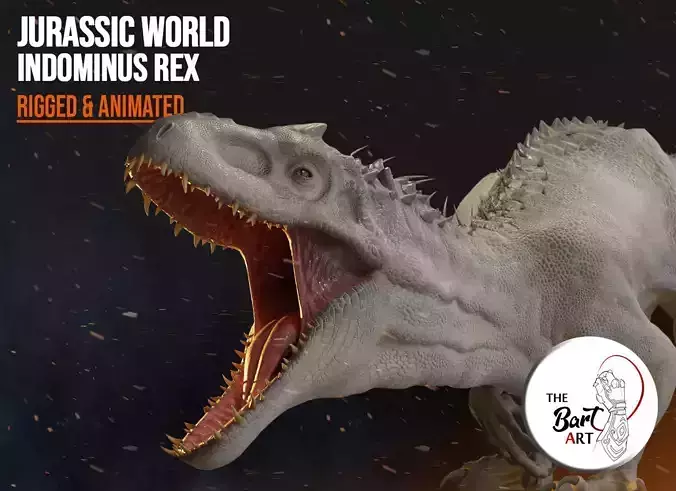 Jurassic World Park Indominus Rex Blender  Low-poly 3D model