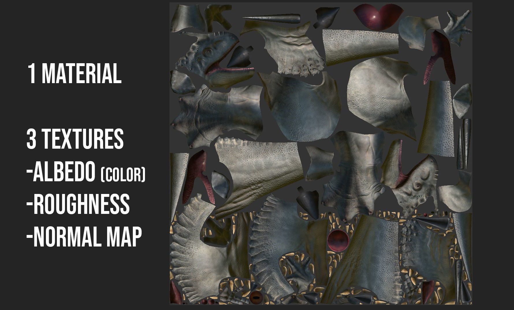 Jurassic World Park Indominus Rex Blender  Low-poly 3D model_13