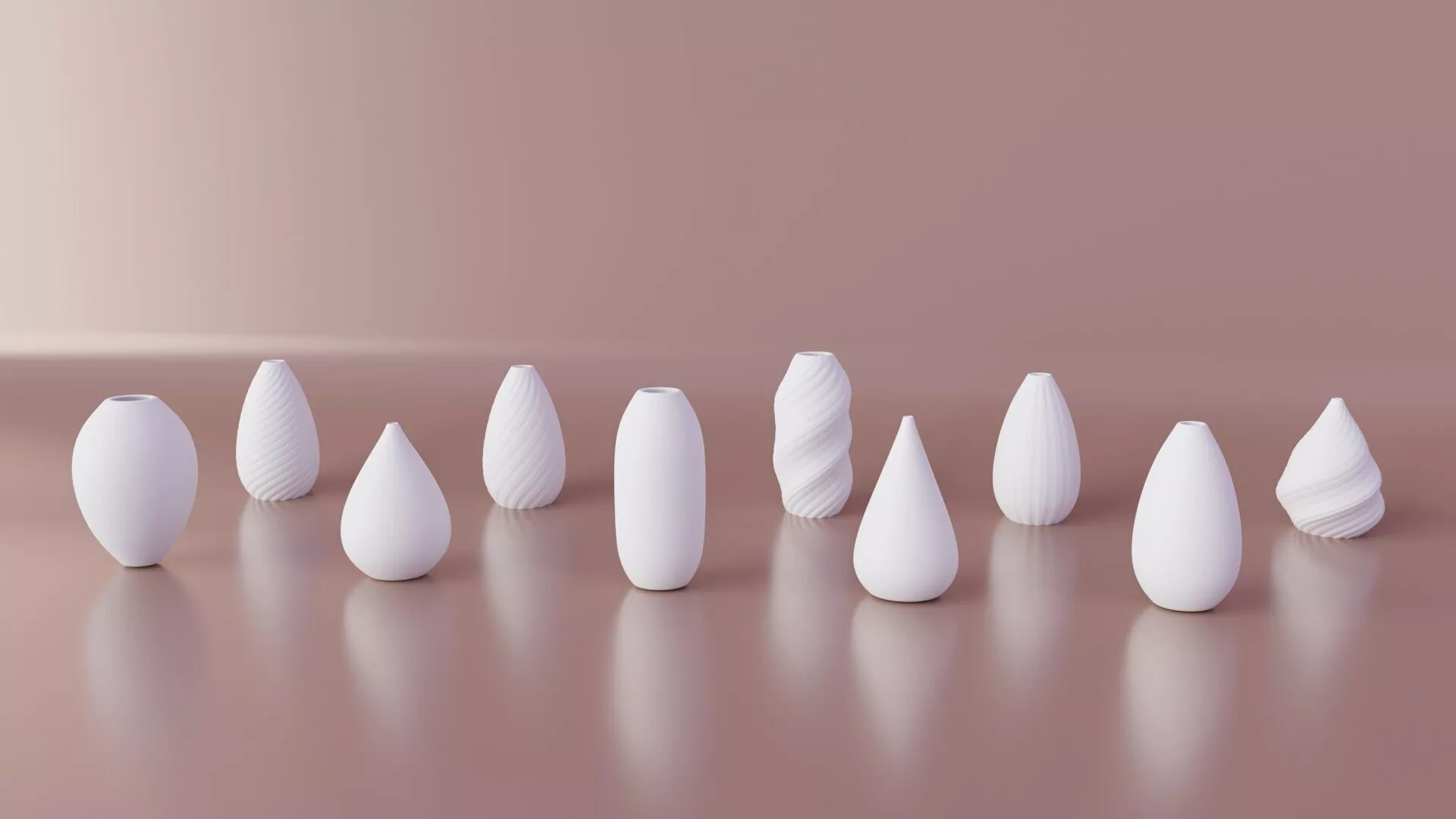 VASE COLLECTION 1 TO 10 VASE 3D print model