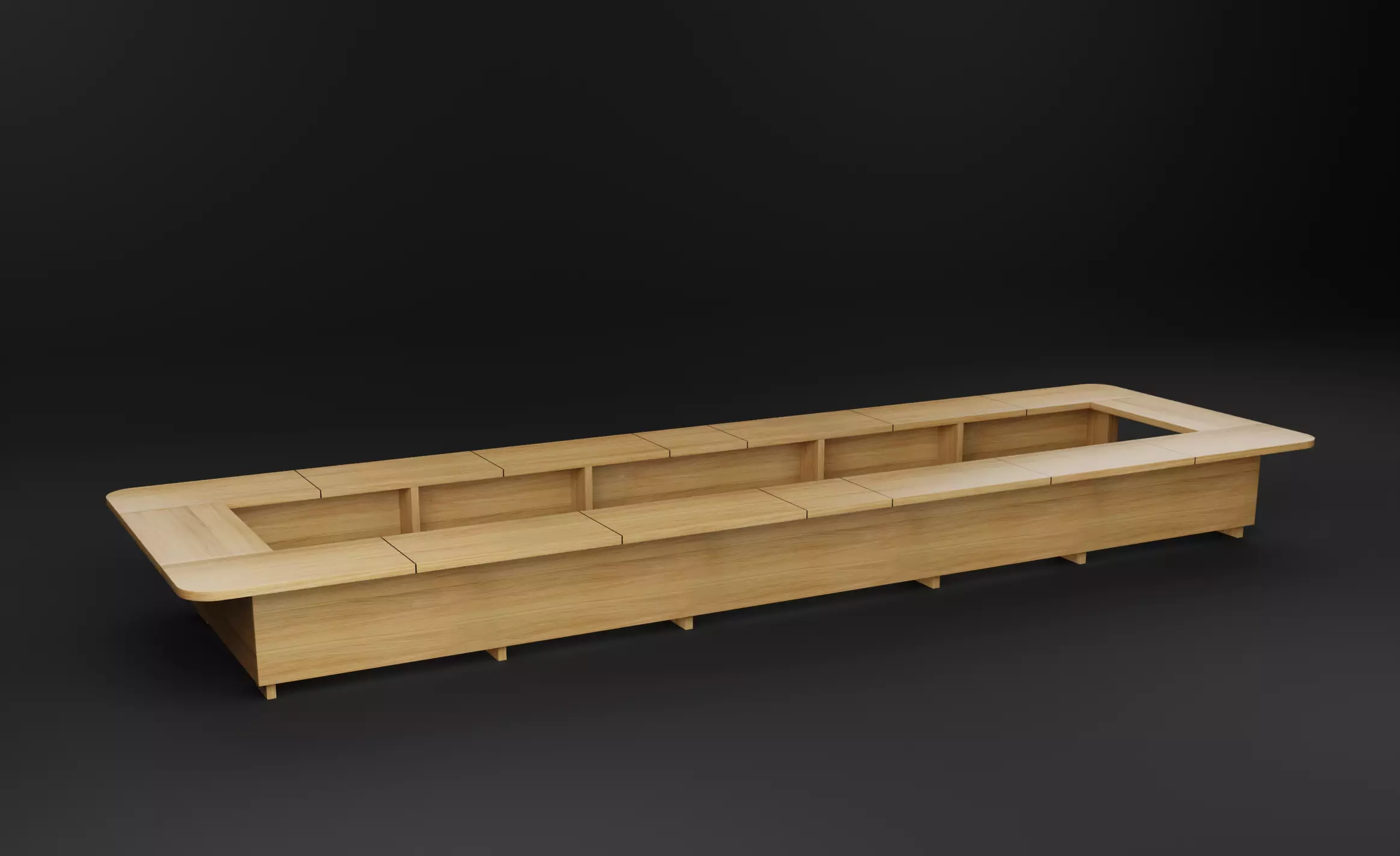 Meeting desk Free low-poly 3D model
