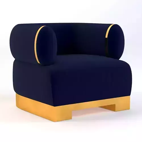 Armchair Dr100 With Gold Metal