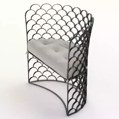 Arteriors Vero Contemporary Chair 3D model 4