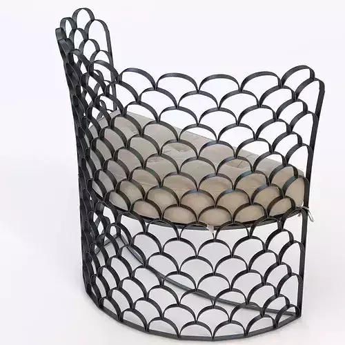 Arteriors Vero Contemporary Chair 3D model 2