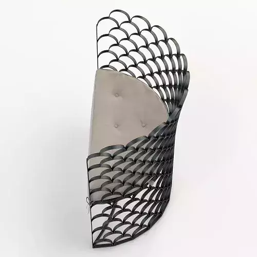 Arteriors Vero Contemporary Chair 3D model 6