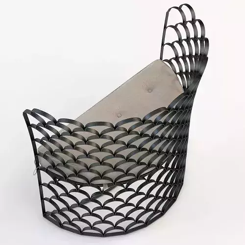Arteriors Vero Contemporary Chair 3D model 7