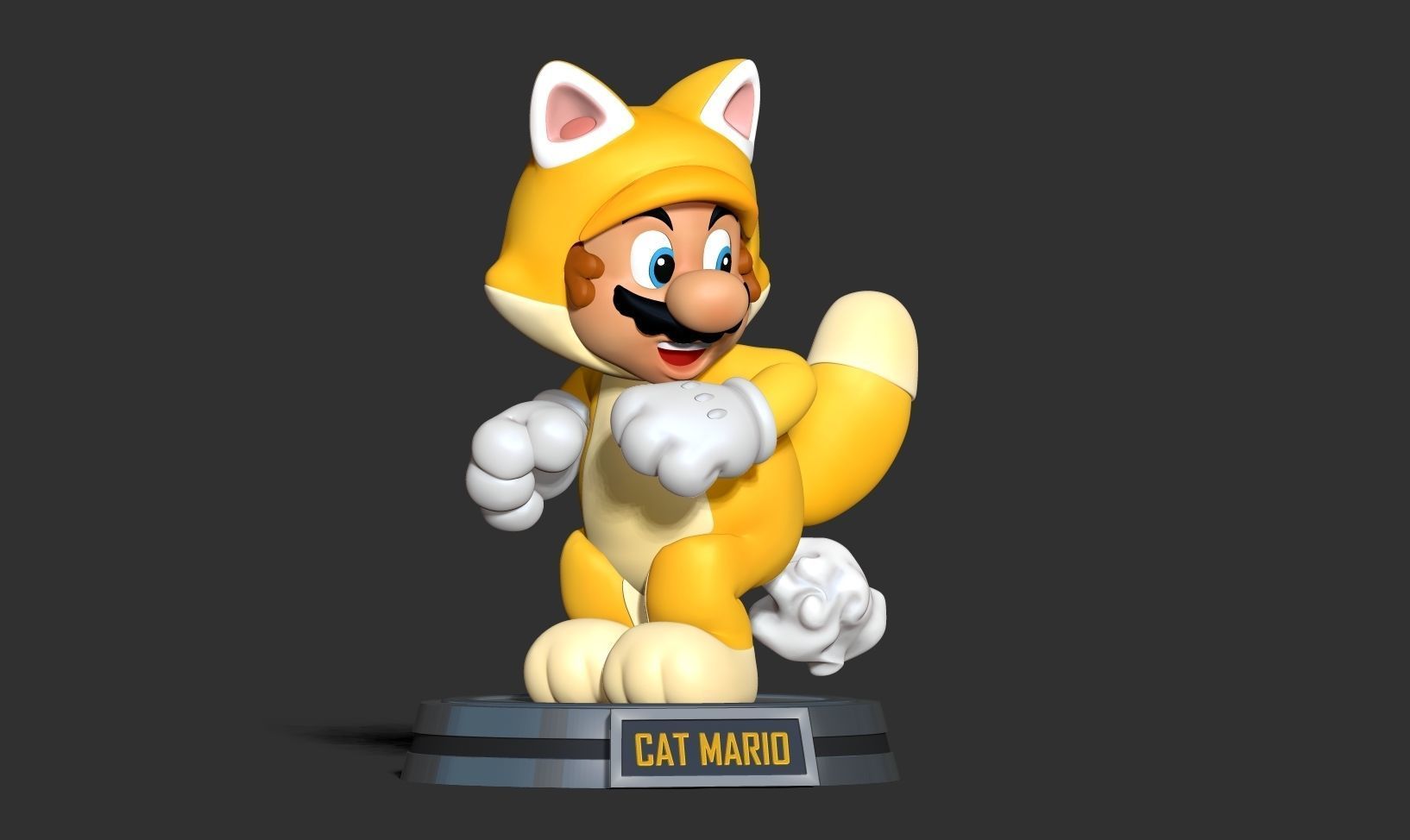 Cat Mario 3D print model_14