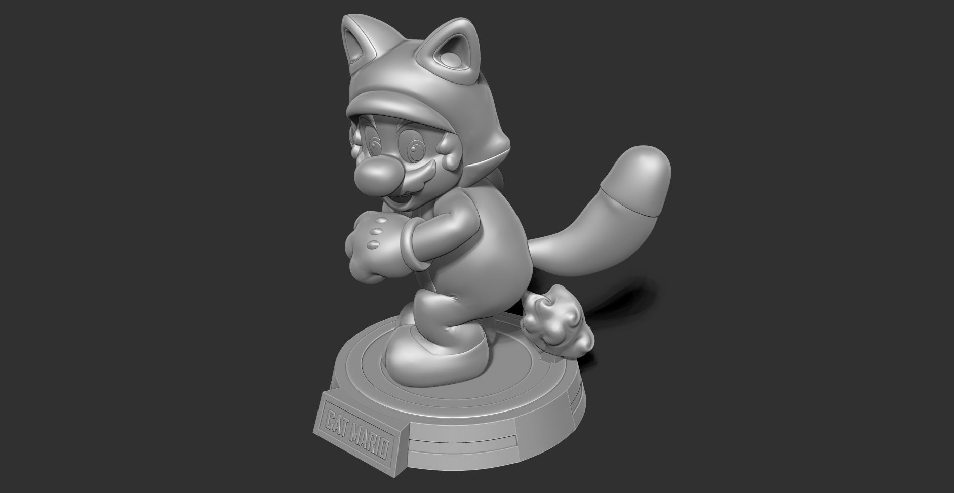 Cat Mario 3D print model_19